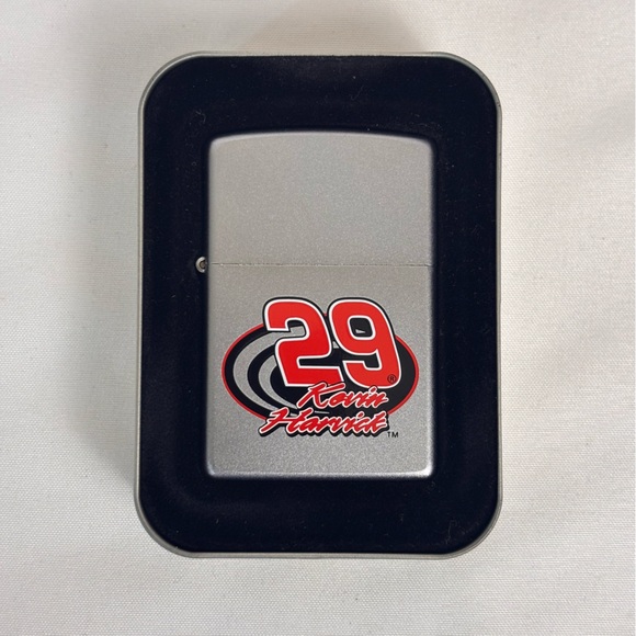 Zippo Other - Zippo Vintage Kevin Harvick #29 Swoosh Lighter Chrome Brushed Lighter New